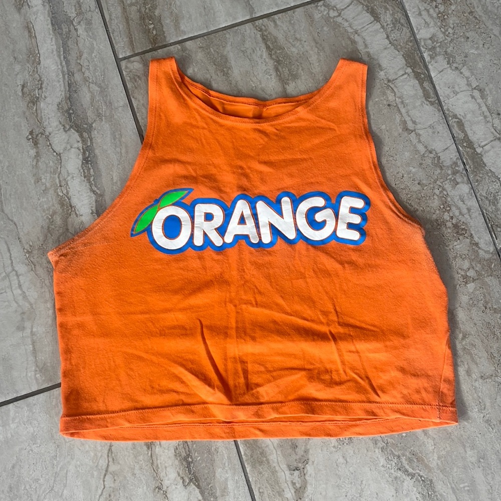 Stingray Allstars Orange Cropped Tank Top